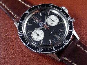 ブッフェラー　BUCHERER　クロノグラフ　2レジスター　ブラックミラーDL　1970年代
