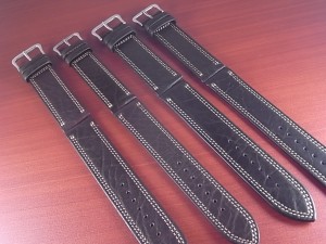 革ベルト新作! ホースハイド Wステッチ ストレート