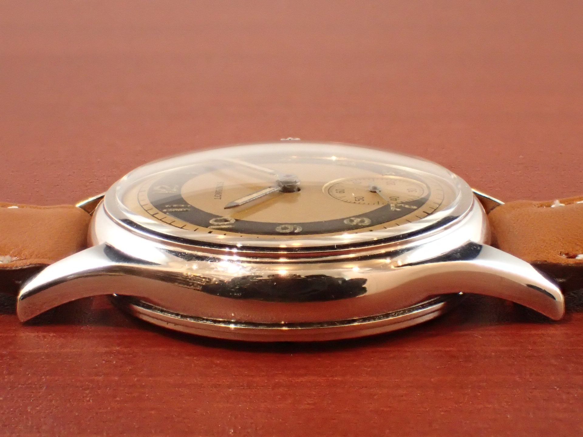 こころん ロンジン トレタケ35㎜ 1943年製 シルバーセクターダイヤル